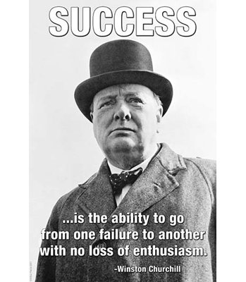 « success is the capacity to... » par winston churchill rétro