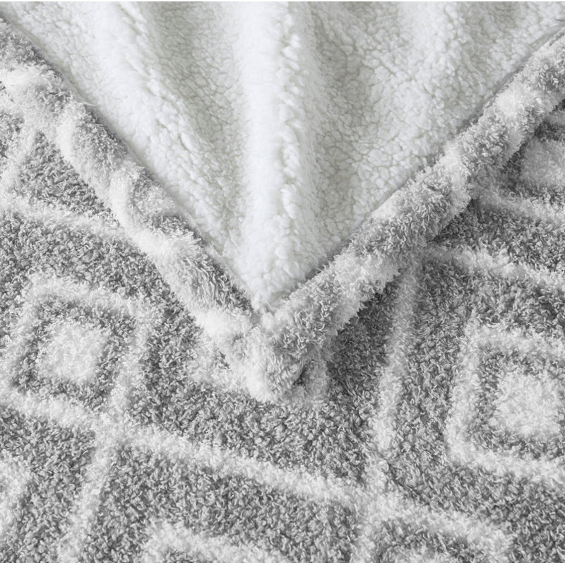 1 jeté chauffant 50 x 60 po Dream, Gris / argyle