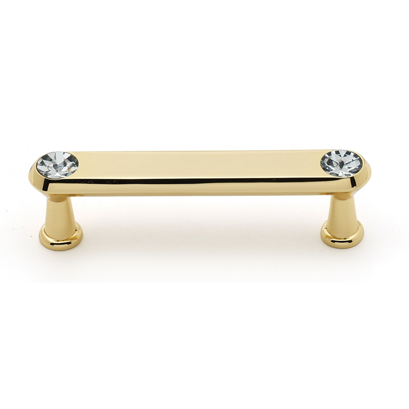 Contemporary 3 1/2" Center to Center Bar Pull, Gold, 3"