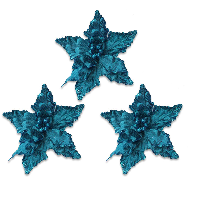 Poinsettia 11 ", Bleu sarcelle