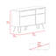Commode double Augusta, plateau supérieur, pieds en épingle à cheveux, quatre tiroirs