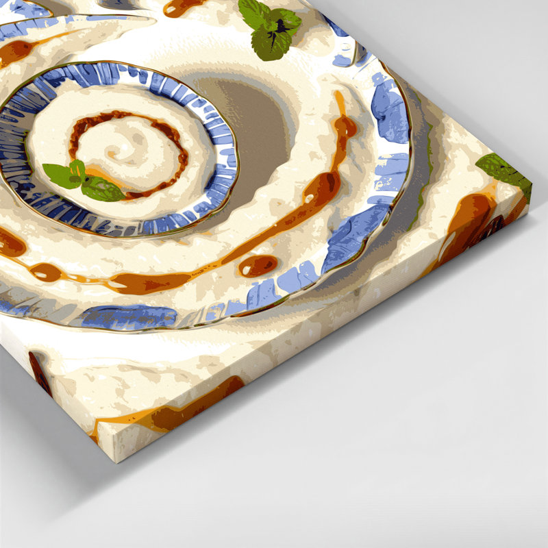 Art mural sur toile beige, Desserts, H 11 po x l 14 po