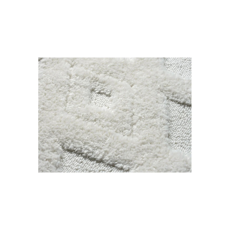 Luxurious Cream Area Rug (4 ft x 5.6 ft), 100% Polypropylene, 1.1 in Pile Height | Machine Woven, Non-Slip Dot Underside, Antibacterial | Perfect for Living Room, Bedroom & Home Décor, Easy Maintenance