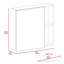 Armoire à pharmacie à 2 tablettes avec miroir wengé-440778897