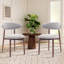  Solid Wood Upholstered Dining Chair - Ergonomic Curved Back, Comfort Fabric-872402458-1010913830