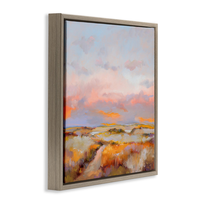  Bright Sun Bleached Meadow Framed Floater Canvas Wall Art by Odile, H 18 po x l 18 po, Cadre flottant orme Montalcino