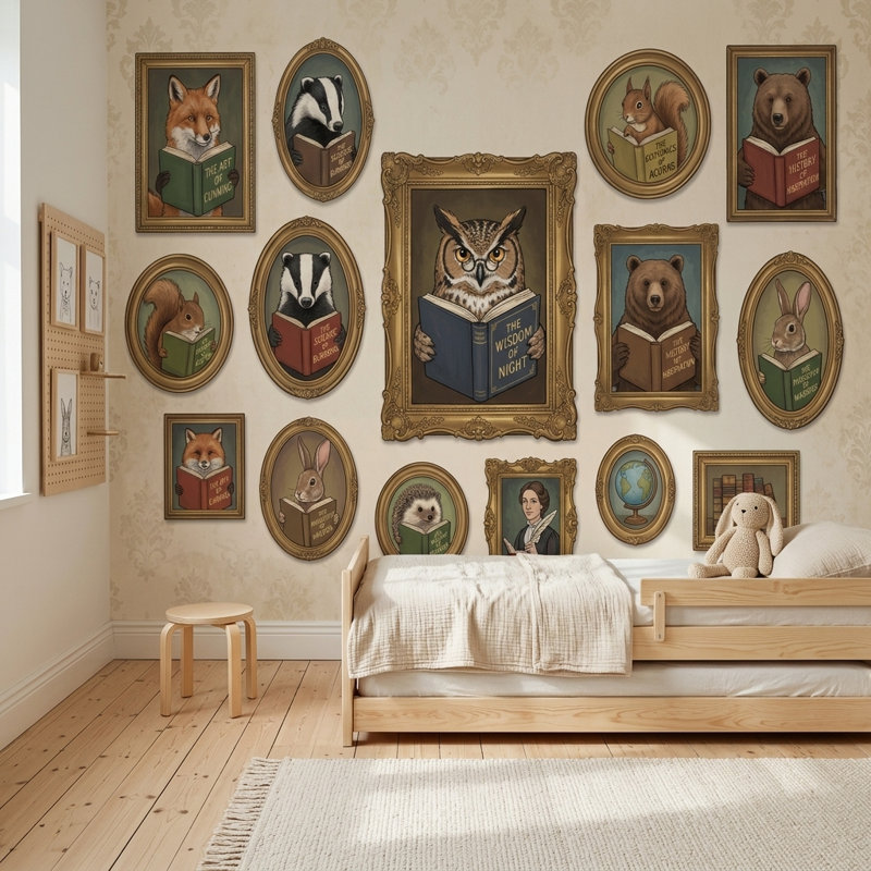 Walls Wallpaper Gallery Library Wall Mural, 100"x96", Non-Woven Nonpasted