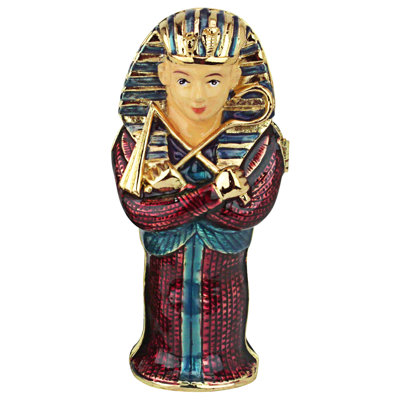 Boîte de trinket en étain tut très grand sarcophage