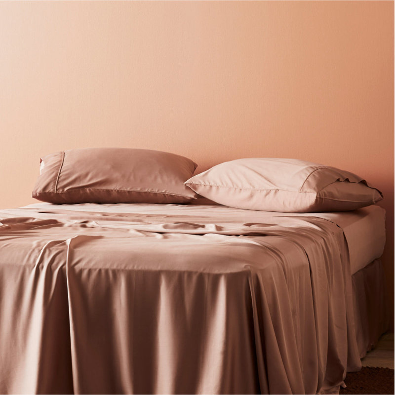 Signature Sateen Sheet Set, Almond, King Sheet Set with 3 Additional Pieces