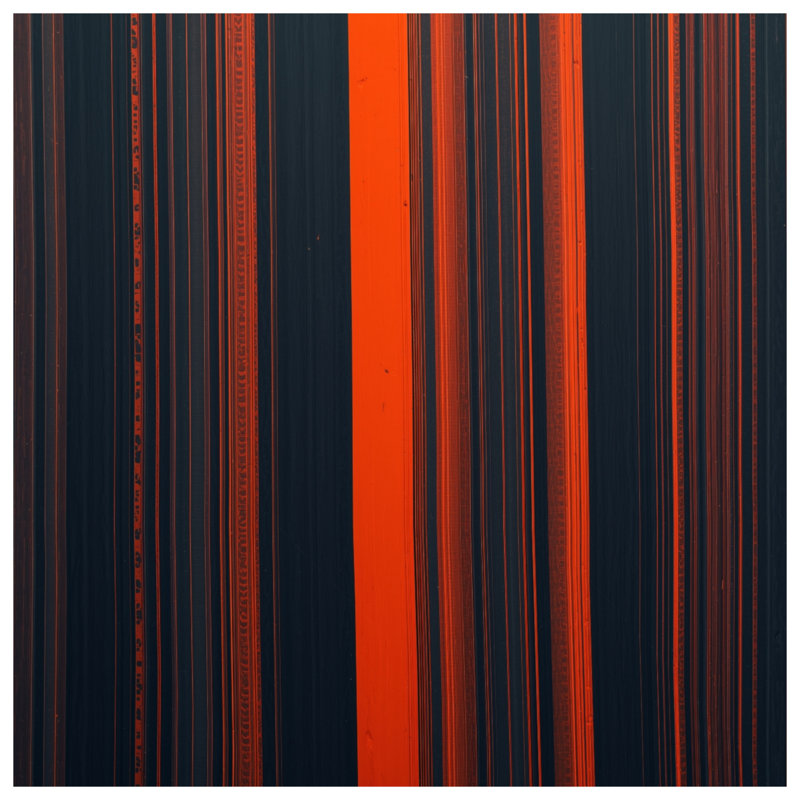 Rideaux de douche à rayures noires et orange extra long, L 70 po x H 84 po