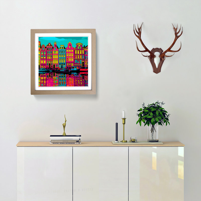 Single Picture Frame Print on Wood, Oak