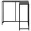Console de chambre à coucher en noir - Table d'appoint d'angle étroite pour le salon, hall d'entrée avec terrasse en stratifié et chambre de chambre à structure métallique solide, cadre de surface