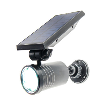 1 - Head LED Solar Powered Dusk to Dawn Outdoor Security Spotlight with Motion Sensor