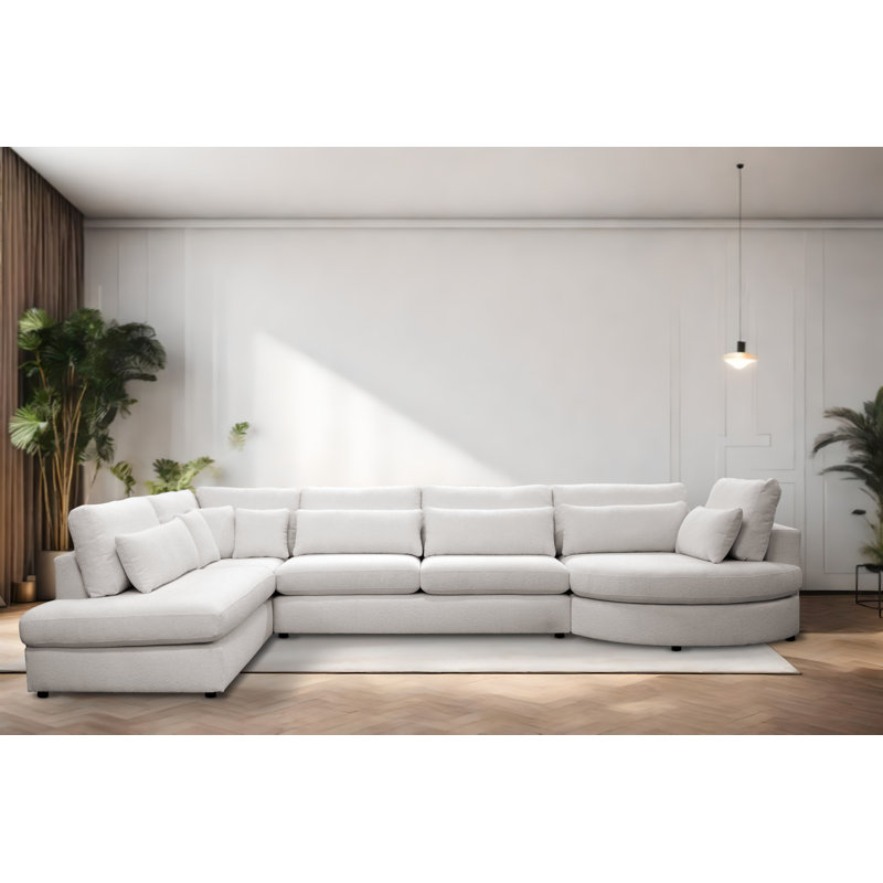 6 Seater Corner Sofa , Left Hand Facing, Grey