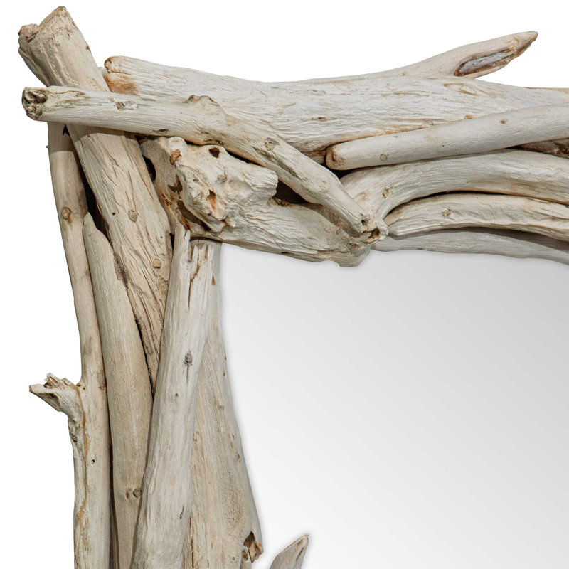  Miroir Rooted, White Wood, Solid Wood