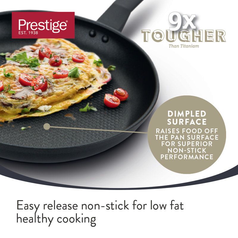 Prestige 2piece Aluminium NonStick Frying Pan Set