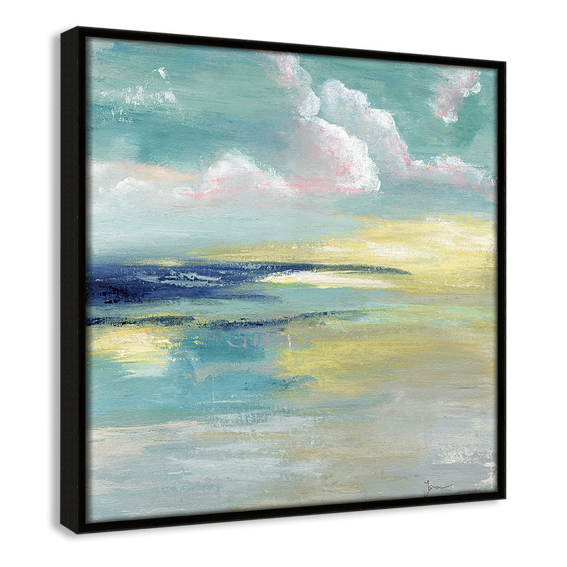 «Bertie Ocean View» par Tava Studios - reproduction d'art, Toile avec cadre espresso, H 13,5 po x l 13,5 po x P 2 po