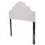 Tête de lit arquée pour lit grand et double - conception, détails cloutés cloutés, pieds réglables, tissu confortable et silhouette stylisée, garniture, pieds, revêtement invitant, finition grise