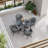 Aspen 120cm Round Dining set with rope chairs 