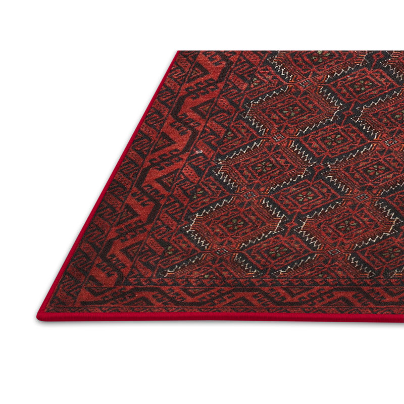 Tapis brun/noir traditionnel, Rectangle 5 pi x 8 pi