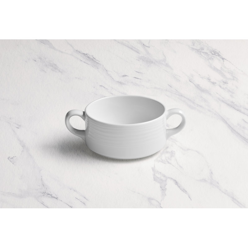 Bol à soupe en porcelaine de qualité supérieure ECLIPSE avec deux poignées, 300 ml