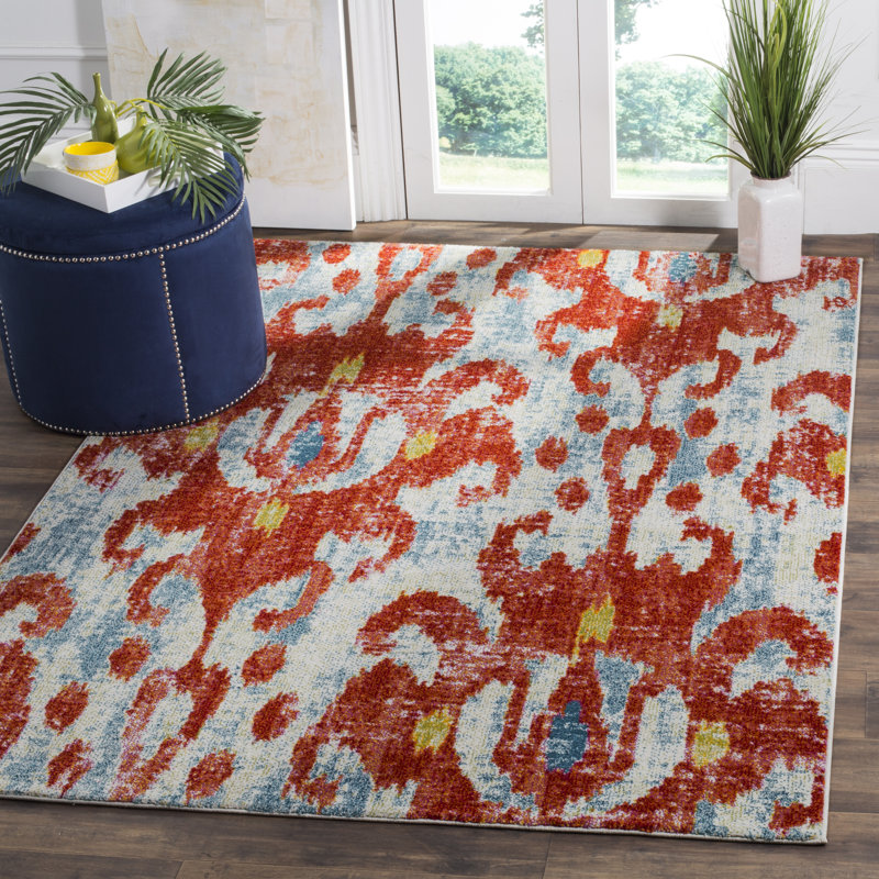 Tapis rouge Ahart, Rectangle 5 pi 3 po x 7 pi 6 po