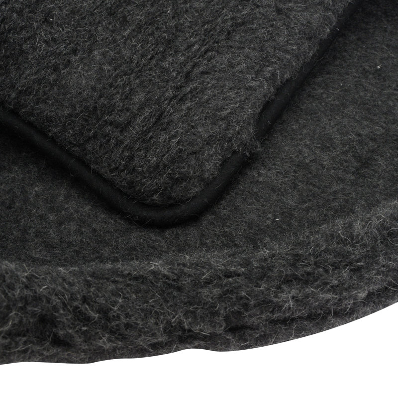 Azaiah Fleece Pet Bed, 10cm H x 60cm W x 40cm D, Black