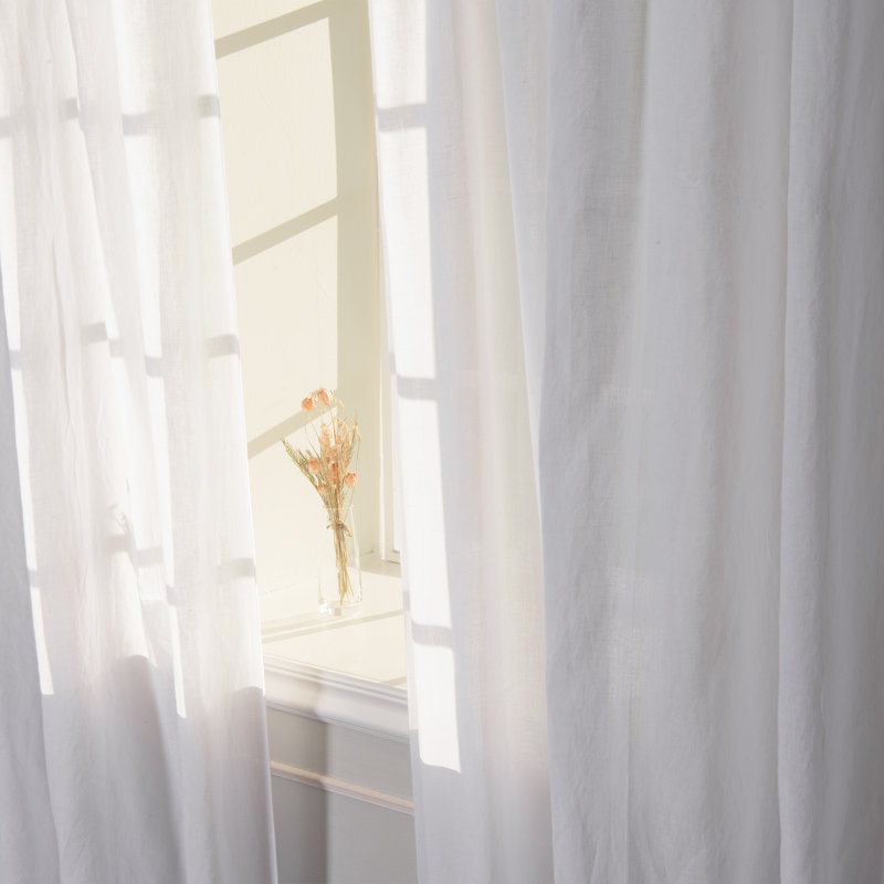 Room Darkening Single Curtain Panel, White