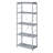 Grey And Silver 4-Shelf Bookcase