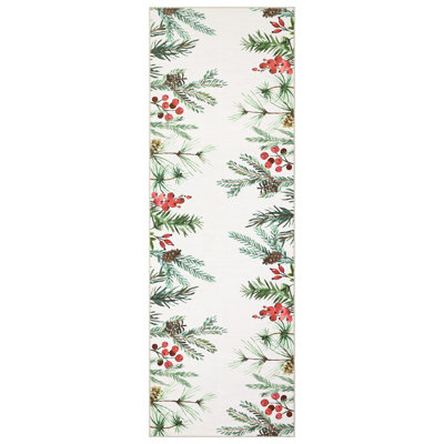 Tapis de Noël pour la chambre à coucher lavable tapis décoratif des Fêtes antidérapant arbres de Noël tapis de sol Boho sans perte de poils tapis intérieur pour le salon chambre de bébé cuisine salle à manger