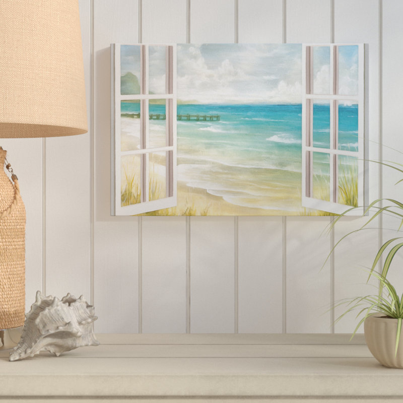 " Open Windows To Beach Paradise ", 12" H x 18" W, Canvas