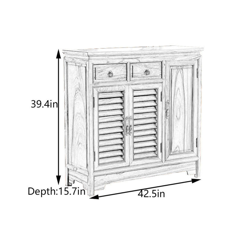 Solid  Camphor Wood Entryway Cabinet