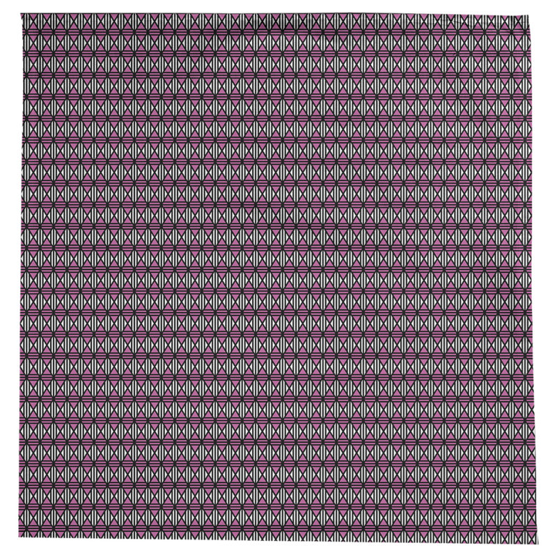 Leffel Lined Diamonds Tablecloth, Black/Pink
