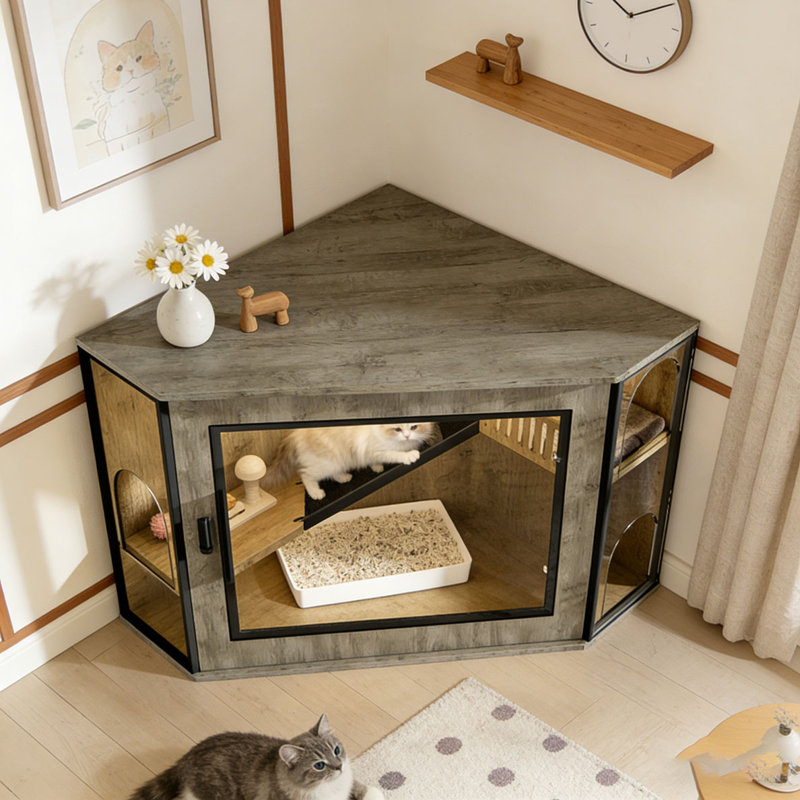 Enceinte de litière 48 po, Gris