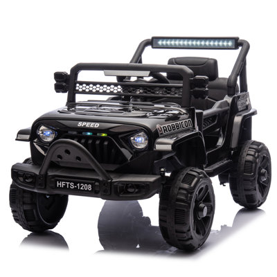 12V Kids Ride On Electric Truck Car W/Parents Control,2WD,Four-Wheel Suspension,Early Education Function,Adjustable Volume,USB,MP3,Bluetooth,Microphone Jack,Power Display,LED Lights For Kids Aged 1-4.
