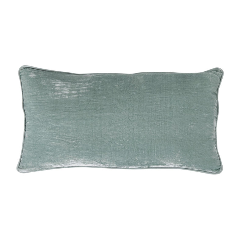 Oreiller Lexington, H 14 po x l 26 po, Forme rectangulaire, Turquoise pâle