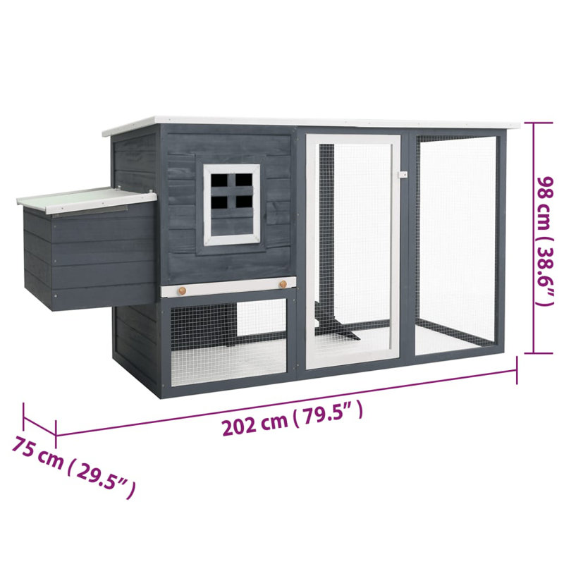 Rasen Rabbit Hutch, Grey
