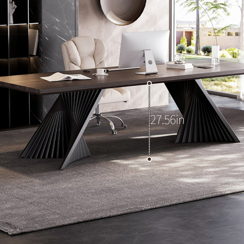 Bureau spacieux et bureau à bords raffinés, H 28,74 po x l 78,74 po x P 31,5 po