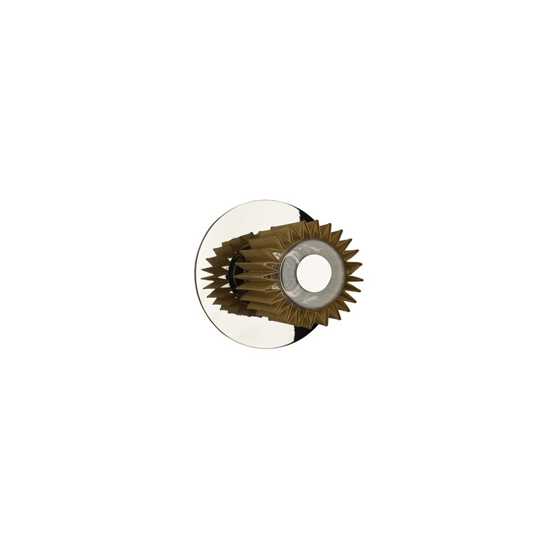 Lampe murale et plafonnier In The Sun, Doré, Or/argent, H 7,48 po x l 7,48 po x P 6,97 po