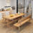 Modern simple solid wood dining table-108996726