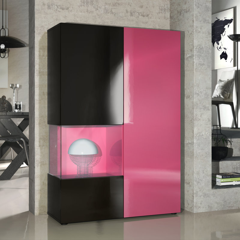 Mcandrews Display Cabinet, Without LED, Black 