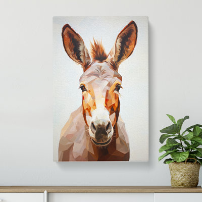 Donkey Geometric - Wrapped Canvas