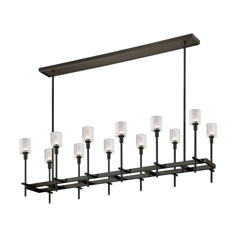Salita 12 - Light Pendant, Clear Crystal, Urban Bronze