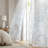 Cecily Aqua Floral Printed Burnout Sheer Grommet Single 50x84" Curtain Panel-918719274-838264929
