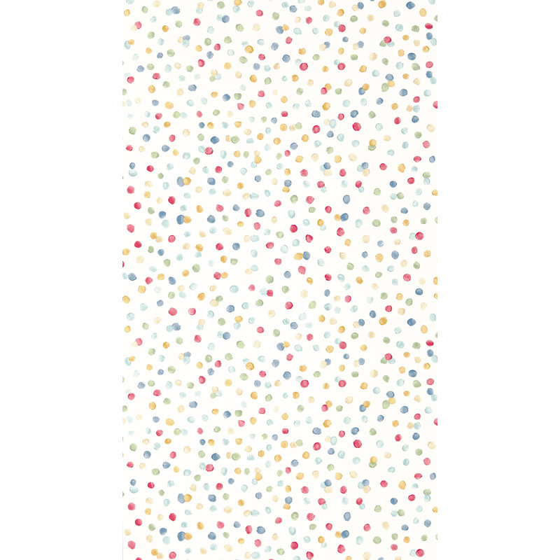 10.05m x 52cm Matte Wallpaper Roll, Pistachio / Pimento / Denim