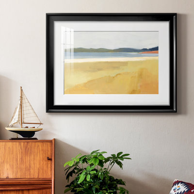 Ochre Seaside II, reproduction encadrée de qualité supérieure - prête à être accrochée
