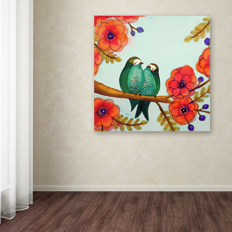 « plum bells », reproduction sur toile tendue, H 14 po x l 14 po