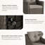 Ensemble de conversation pour 2 personnes avec table d'appoint