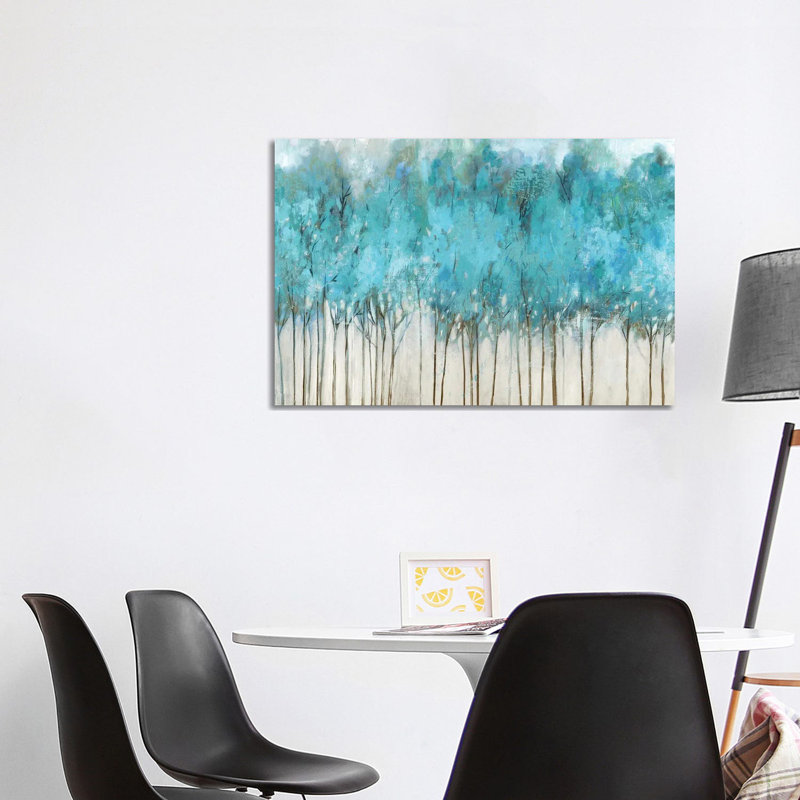 Teal Whisper by Allison Pearce - Print on Canvas, 152.5 cm H x 101.5 cm W x 3.175 cm D, Wrapped Canvas