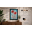 Coral Flowers at Rest Mid-Century - Framed Print-501813778-501813780